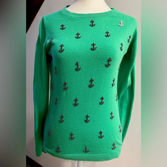 Talbots | ladies embellished anchor sweater. Size: XS - Picture 1 of 16
